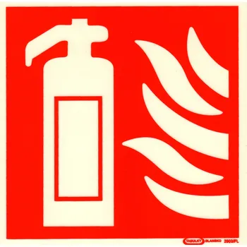 Hasicí přístroj - fotoluminisenční tabulka