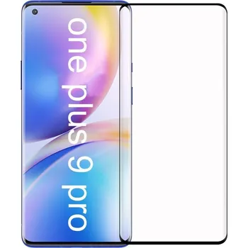 Ochranné sklo pro OnePlus 9 Pro - Černé, zaoblené