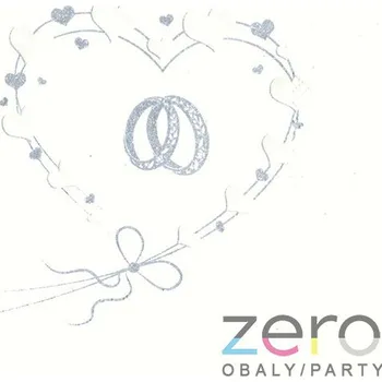 Papírový ubrousek Ubrousky &#039;Maki&#039; 33x33 cm 3N (20 ks) - srdce stříbrné (svatební)