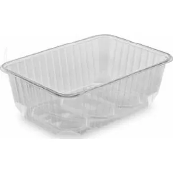 Jednorázové nádobí Vanička hranatá průhledná 1000ml 50 kusů