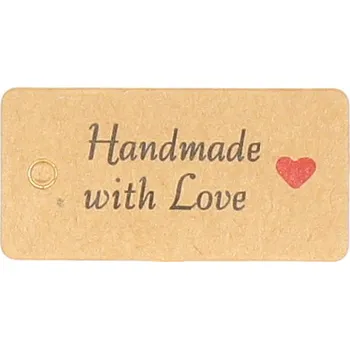 Papírový štítek Handmade obdelník 2