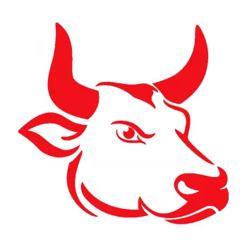 Samolepící dekorace SAMOLEPKA Býk 009 pravá (10 - červená) NA AUTO, NÁLEPKA, FÓLIE, POLEP, TUNING, VLASTNÍ TEXT, TISK, AUTOSAMOLEPKY.cz, POLEPY, OBRÁZEK, LOGO, SAMOLEPKY