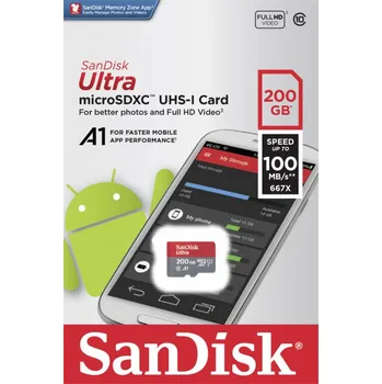 Paměťová karta SanDisk microSDXC 200GB SDSQUA4-200G-GN6MA