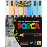 UNI PC-1MR POSCA Sada Akrylových popisovačů 0,7 mm [8 ks] - mix pastelových barev