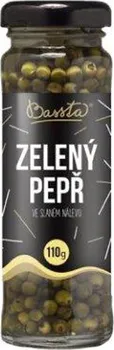 konzervovaná zelenina Bassta Zelený pepř ve slaném nálevu 110 g