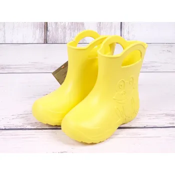 Dětská móda Holínky gumáčky Camminare žabka žluté velikost: 28/29