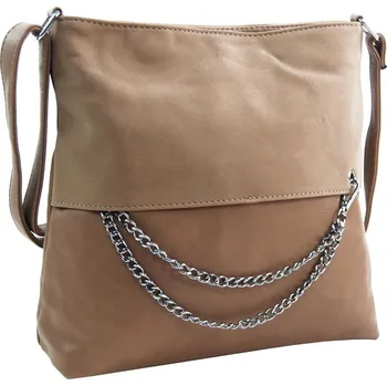 Kabelka ROSY BAG Dámská crossbody kabelka se řetízkem NH8146 meruňkově hnědá