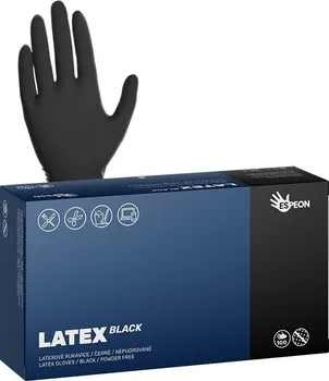 Vyšetřovací rukavice Espeon Rukavice latexové nepudrované černé