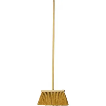 Koště úklidové hnědý vlas 24x5cm 135cm