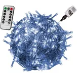 VOLTRONIC Vánoční řetěz 60 m, 600 LED, studeně bílý, ovladač