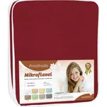 Bellatex Prostěradlo Mikroflanel Vínová - 90x200 cm