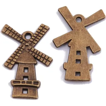 Přívěsek Přívěsek VĚTRNÝ MLÝN, 17x28mm, 2ks
