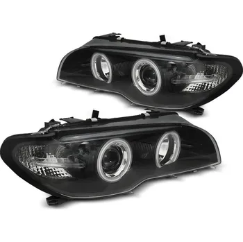 Přední světlomet TUNING-TEC Přední světla BMW E46 Coupe Cabrio 03-06 Angel Eyes CCFL - černé