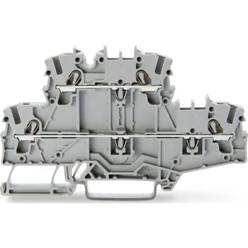 modulární přístroj a rozvaděč WAGO Svorka 2002-2701 dvoupatrová průchozí šedá 2002-2701