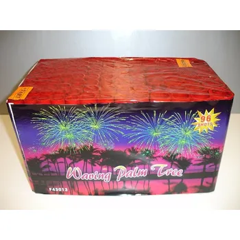Zábavní pyrotechnika WAVING PALM TREE 96 ran 20,25,30,35 mm stříbrné, zlaté palmy s barev.blikavkami (Kompaktní (Baterie) OHŇOSTROJ)
