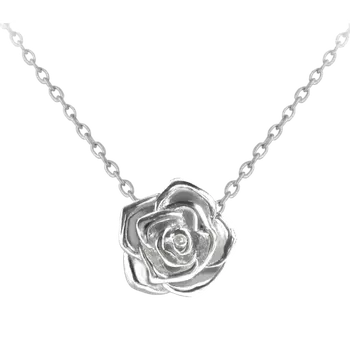 Náhrdelník Dětský stříbrný náhrdelník s růžičkou