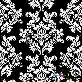 Papírový ubrousek Ubrousky &#039;Maki&#039; 33x33 cm 3N (20 ks) - černé s bílými ornamenty