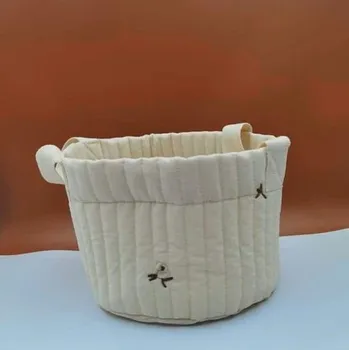 úložný prostor na hračky Roztomilé látkové koše do dětského pokoje Motiv: květy bavlny, Velikost: S (14x21 cm)