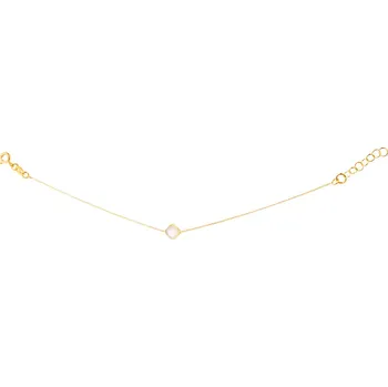 Náramek Zlatý náramek s perletí, anker - AP530-7728