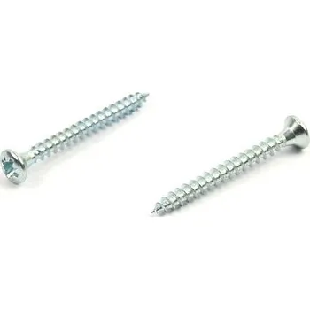 Vrut Vrut do dřeva zápustná čočková hlava 3,5x35 mm, zinek bílý (Vrut do dřeva - zápustná čočkovitá hlava, křížová drážka)