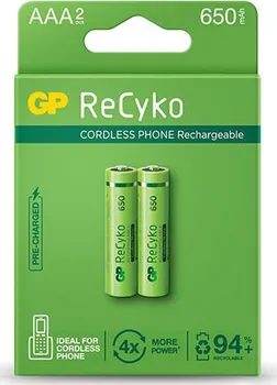 Článková baterie GP ReCyko Cordless AAA HR03 2 ks