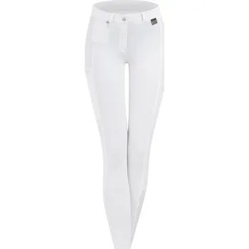 Jezdecké kalhoty ELT Rajtky Micro ELT, s gripem na kolenou, dámské, bílé 38