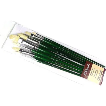 Umělecký štětec T_brush Štětce kulaté a ploché přírodní vlas sada č.11 (8ks)