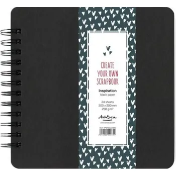 Fotoalbum Drasca Art EOOD Album kroužkové Scrapbook Inspiration černé (250g/m2, 24 listů) 20×20cm