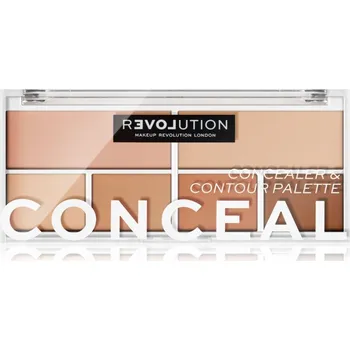 Korektor Revolution Relove Conceal Me paleta korektorů odstín Light 2,8 g