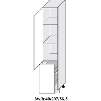 Koupelnový nábytek Dolní skříňka vysoká QUANTUM BEIGE 240 cm