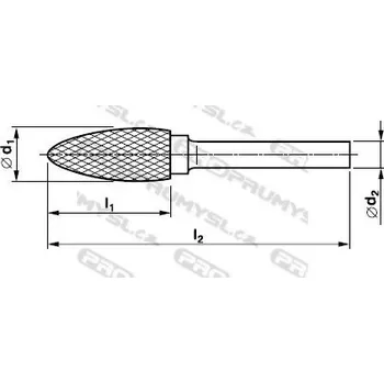 Fréza Technická fréza tvrdokovová, plaménková, FREZA, H1025x06