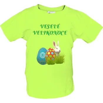 Tričko s potiskem Veselé Velikonoce dětské