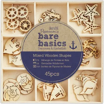 WEST DESIGN PRODUCTS LIMITED West Design Mořské motivy - dřevěné dekorace 45 ks