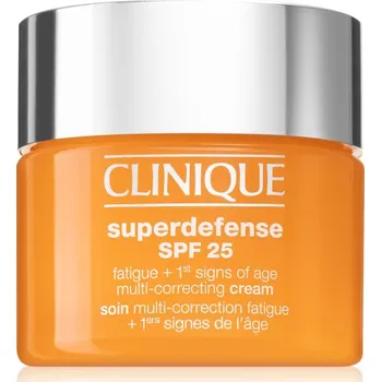 Pleťový krém Clinique Superdefense™ SPF 25 Fatigue + 1st Signs Of Age Multi-Correcting Cream krém proti prvním známkám stárnutí pro mastnou a smíšenou pleť SPF 25 50 ml