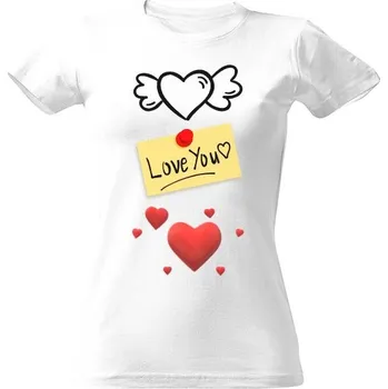 Dámské tričko Tričko s potiskem Mnoho srdíček dámské