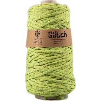 Příze Borgo de Pazzi Glitch 19 Žlutozelená (Šňůra Glitch 19 Žlutozelená)