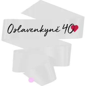 Party dekorace Šerpa s potiskem Oslavenkyně 40