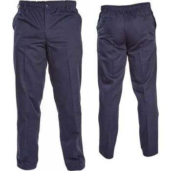 Pánské kalhoty Pánské společenské kalhoty tmavě modré na gumu v pase XL - 6XL Duke ODE-P20022 - 122