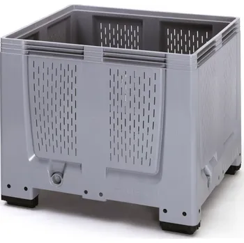 paleta Paletový box 1200x1000x1000 perforovaný (MBO 1210), 900 l - 4 nožky