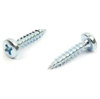 Vrut Vrut do dřeva s půlkulatou hlavou 6x35 zinek bílý křížová drážka PZ (Univerzální vrut, půlkulatá hlava, PZ, zinek bílý)