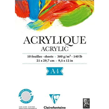 Clairefontaine Skicák na akryl (360g/m2, 10 listů) A4