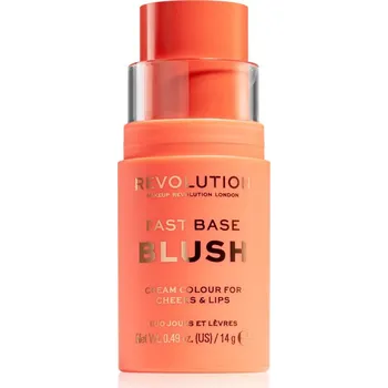 Dekorativní kosmetika Makeup Revolution Fast Base tónovací balzám na rty a tváře odstín Peach 14 g
