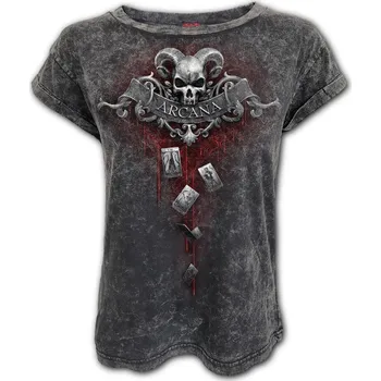 Dámské tričko Dámské tričko s lebkou DEATH TAROT ACID TR478164 XXXXL Velikost: 3XL