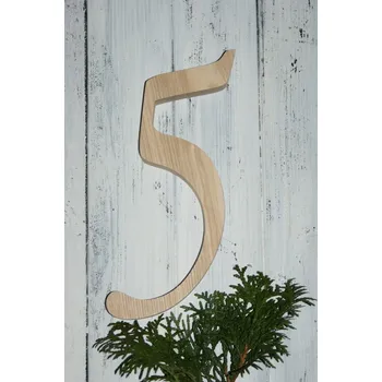 Domovní cedule Dřevěné domovní číslo "5"