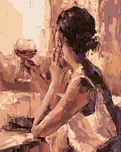 Zuty Žena se sklenicí vína 40 x 50 cm