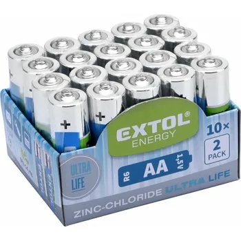 Extol Energy baterie zink-chloridová 1,5V, typ AA, 20ks