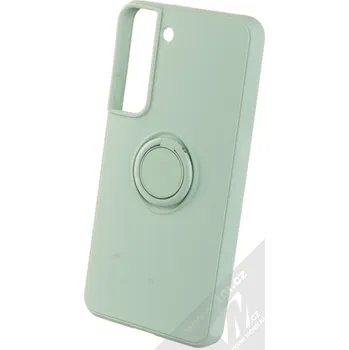 Pouzdro na mobilní telefon 1Mcz Grip Ring B-Skinny ochranný kryt s držákem na prst pro Samsung Galaxy S22 5G mátově zelená (mint green)