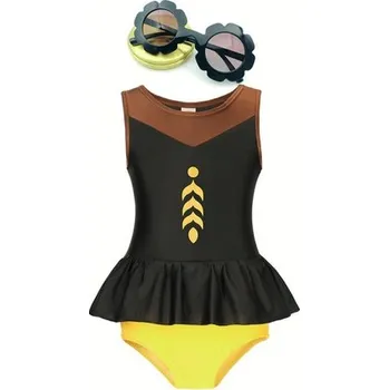 Dívčí plavky Čína Jednodílné plavky "Anna" + sluneční brýle Velikost: 120/4-5T