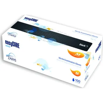 Vyšetřovací rukavice Zarys Easycare Nitrile nepudrované černé 100 ks