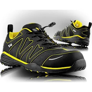 Pracovní obuv VM Footwear Obuv VM NASHVILLE 4345-S1 polobotka s kompozitní tužinkou 4345-S1/44 44 Černá/žlutá